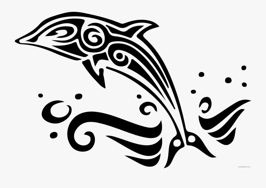 Black And White Dolphin Clipart - Clipart Black And White Dolphins, Transparent Clipart