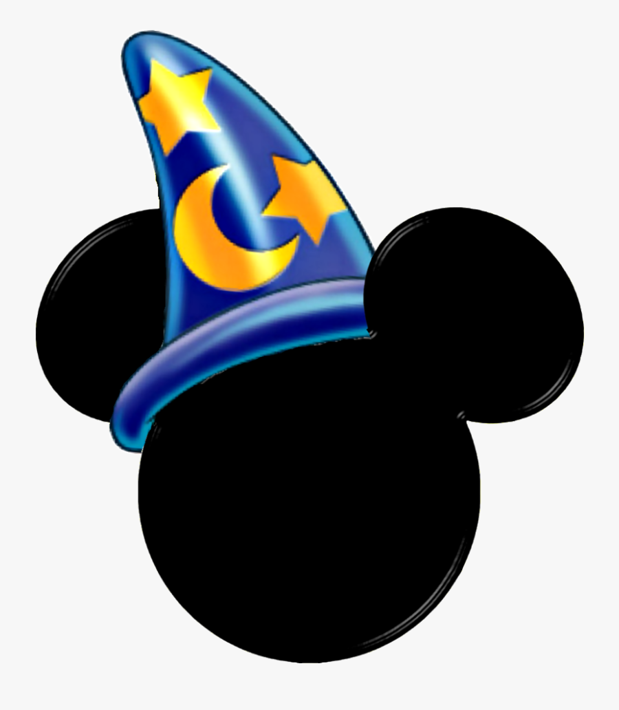 Sorcerer Mickey Hat Clipart - Mickey Mouse Wizard Head, Transparent Clipart
