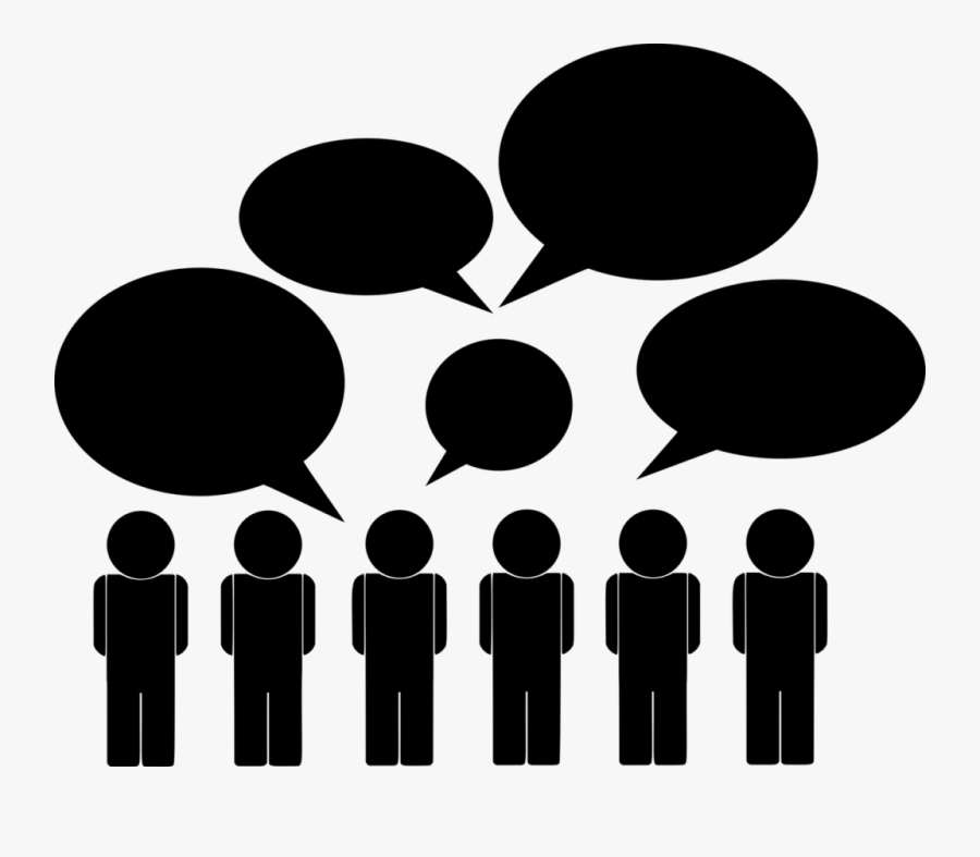 Silhouette,monochrome Photography,text - Black And White Communication Clipart, Transparent Clipart