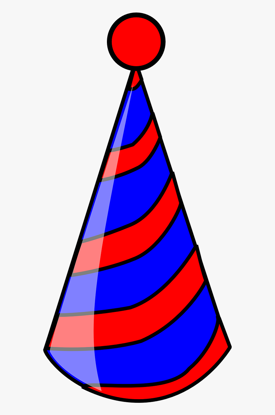 Hat Birthday Party Celebration Png Image - Red And Blue Party Hat Png, Transparent Clipart