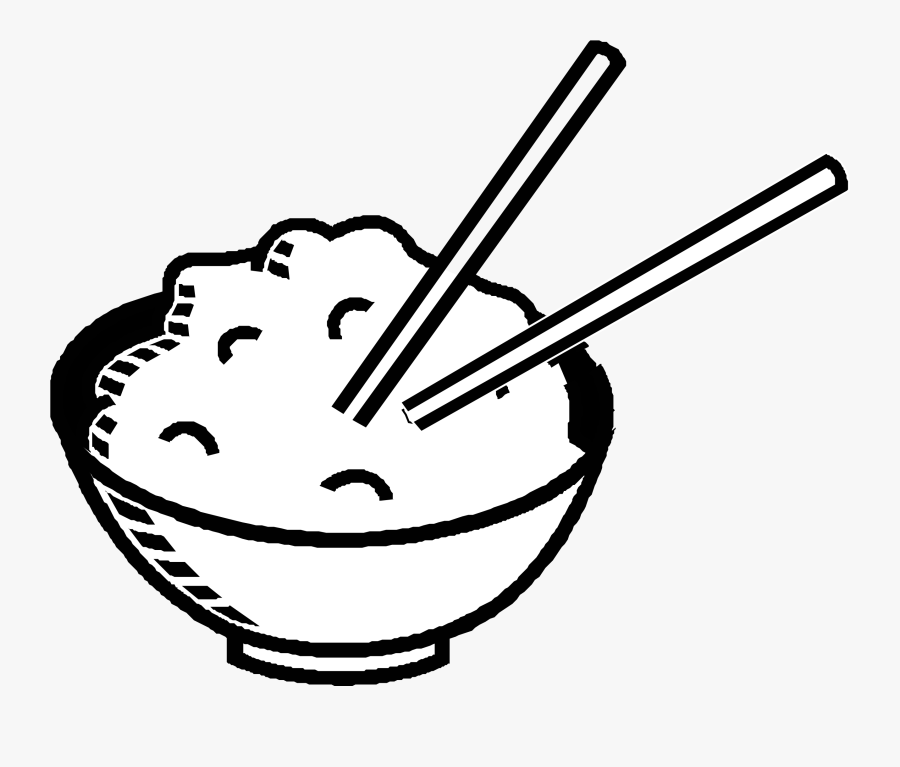 Soup Clipart Black And White - Rice Clip Art, Transparent Clipart