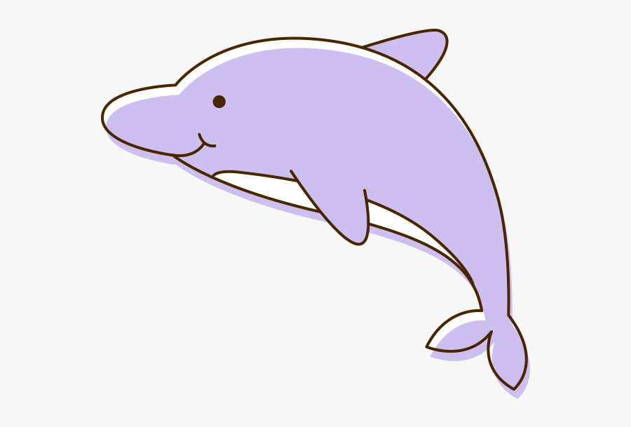 Tucuxi Common Bottlenose Dolphin Cartoon Porpoise Clip - Purple Dolphin Clip Art, Transparent Clipart