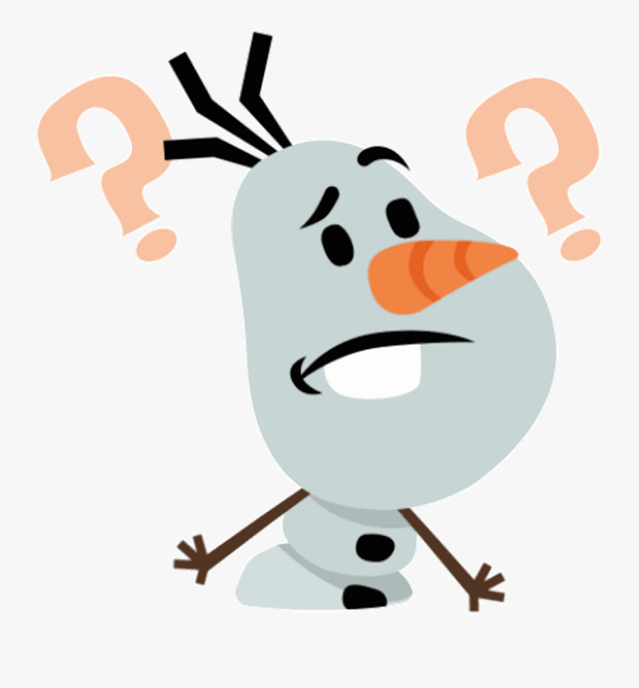 What Confused Olaf Snowmanfreetoedit - Gif Confused Cartoon, Transparent Clipart