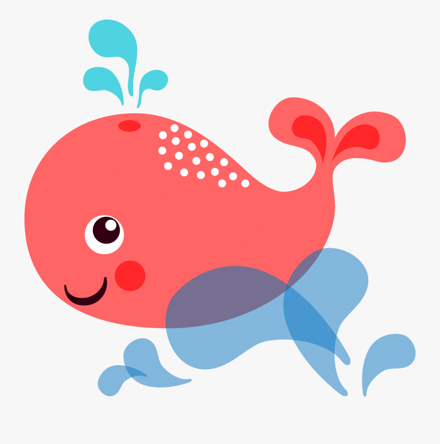 Dolphins Clipart Heart Png - Png Cartoon Whale Psd, Transparent Clipart