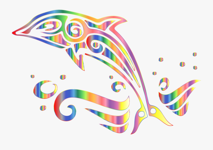 Pink,art,area - Black And White Clip Art Dolphin, Transparent Clipart