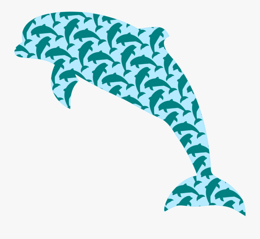 Clip Art Clipart Dolphins Jumping - Fractal Patterns Dolphin, Transparent Clipart