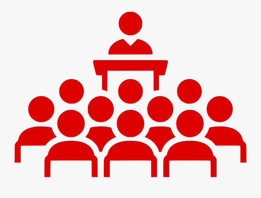 Meeting Icon Red, Transparent Clipart