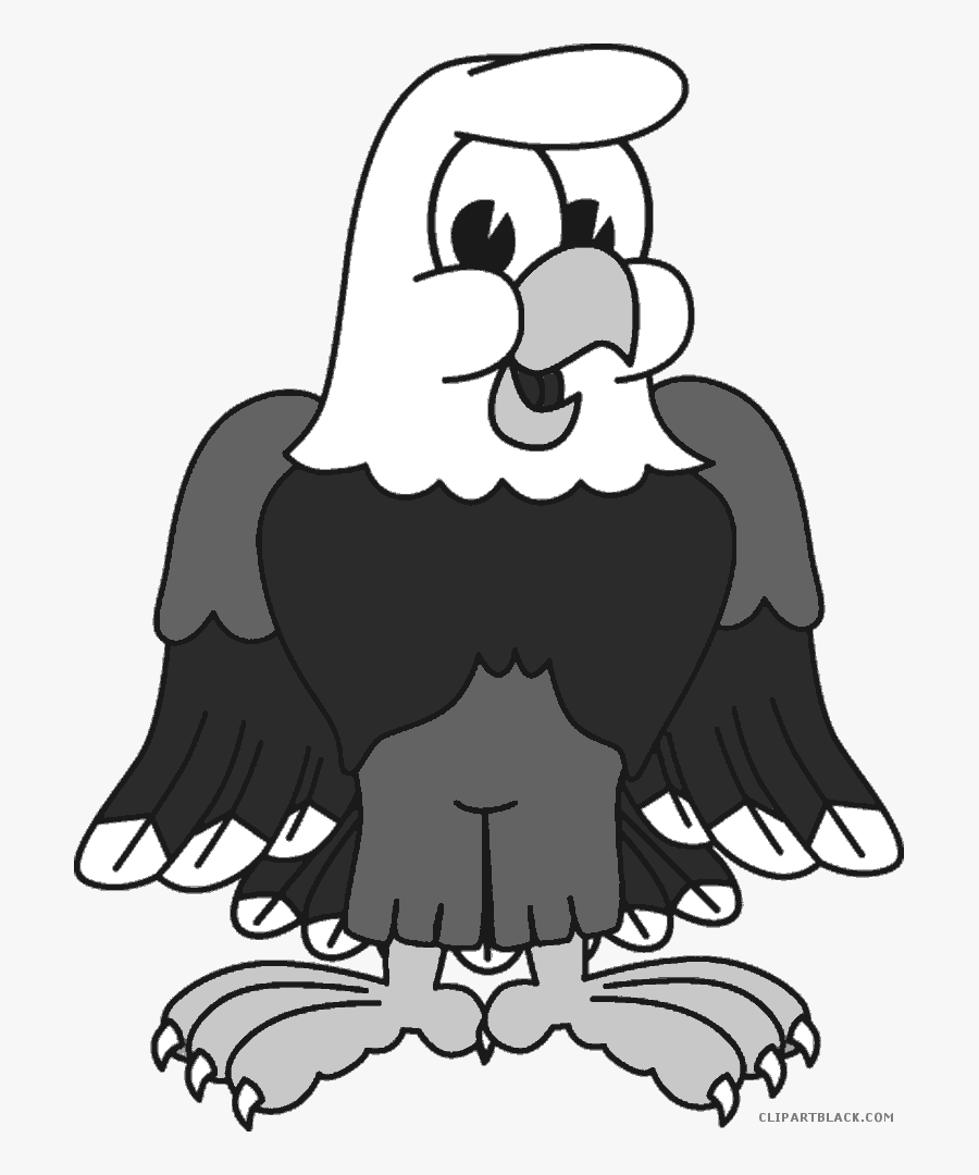 Bald Eagle Animal Free Black White Clipart Images Clipartblack - Eagle With Paint Brush, Transparent Clipart