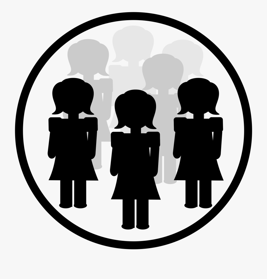 Svg Transparent Library Icon Circle Big Image - Women Icon Png, Transparent Clipart