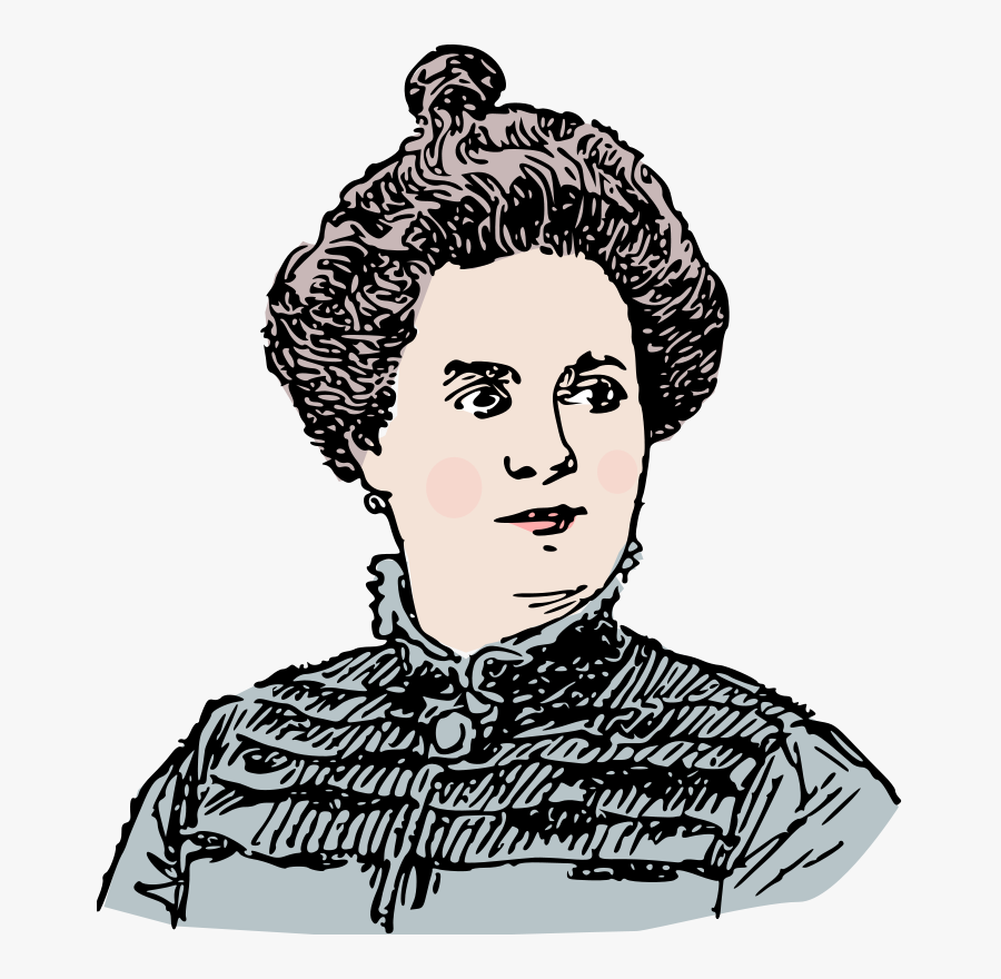 Vintage Clip Art Public Domain - Miriam Ma Ferguson Drawing, Transparent Clipart