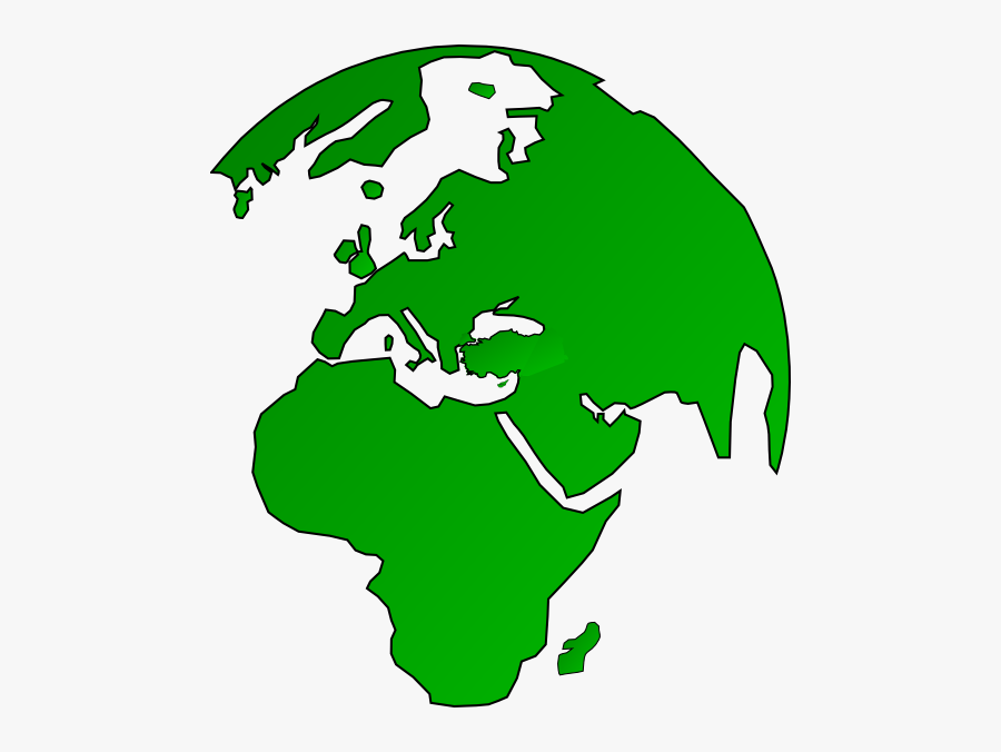 African Globe Map Green Clip Art At Clker - 3ds Region Lock Map, Transparent Clipart