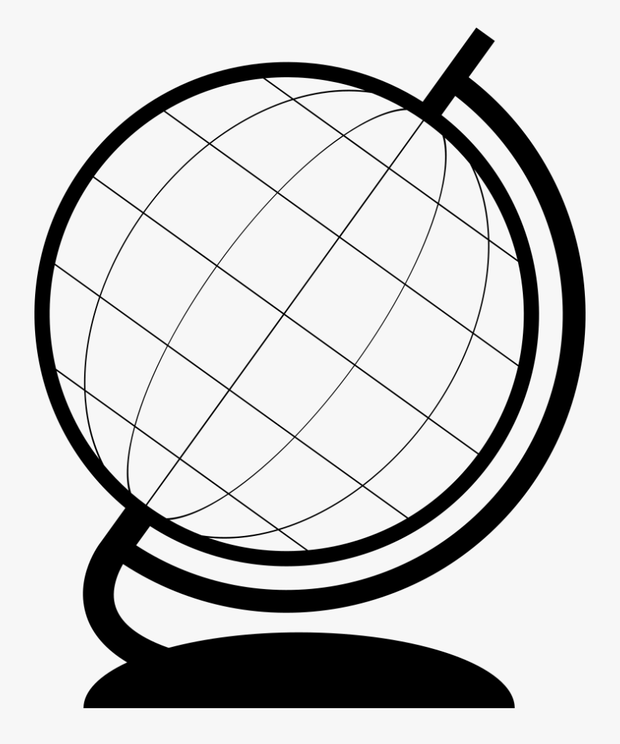 Globe Outline - Globe Clipart Black And White Transparent, Transparent Clipart