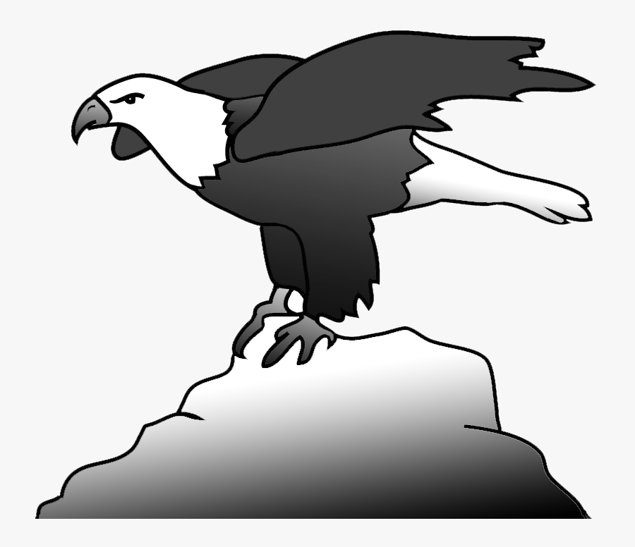 Transparent Eagle Flying Png - Bird On Rock Clipart, Transparent Clipart