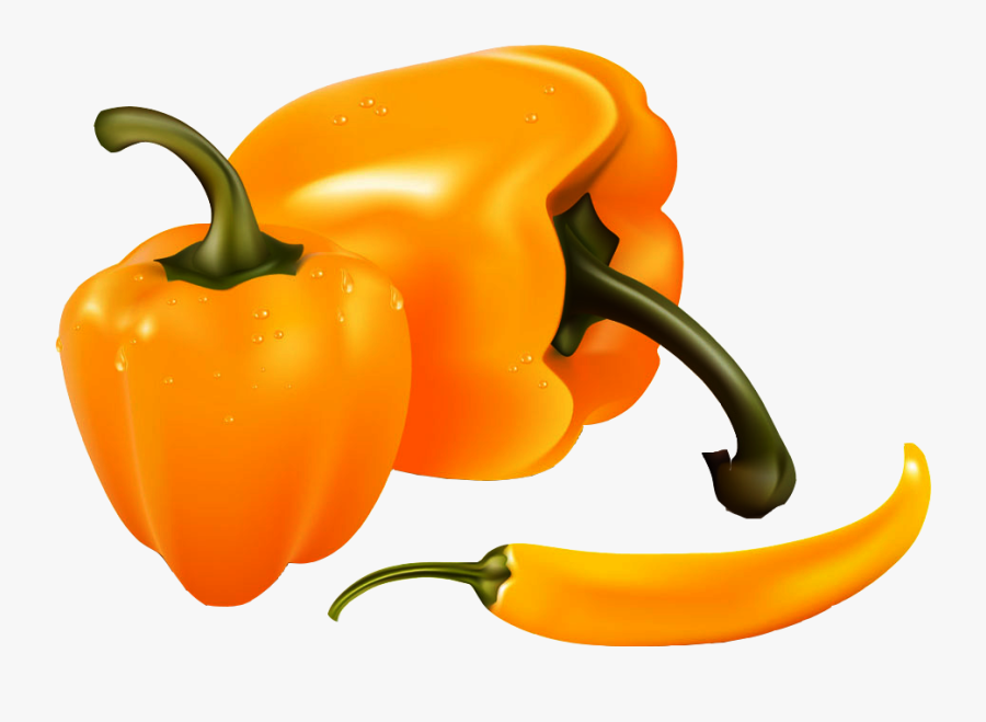 Bell Banana Clip Art Persimmon Vector - Yellow Bell Pepper Png, Transparent Clipart