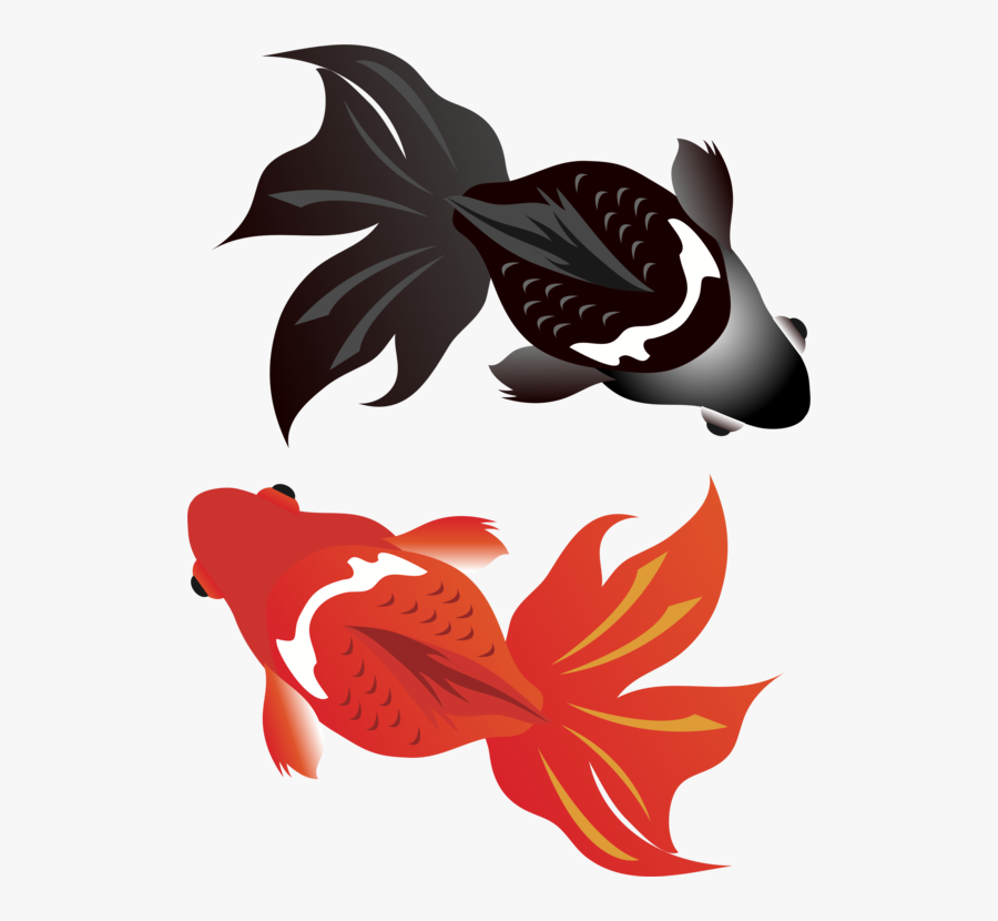 Leaf,fish,beak - Clipart 2 Goldfish, Transparent Clipart