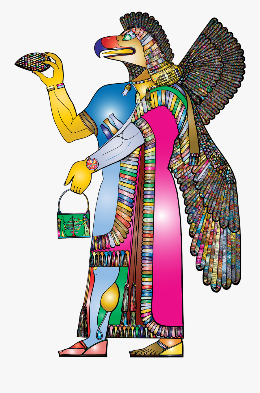 Eagle, Antique, Line Art, Bird, Man, People, Person, Transparent Clipart