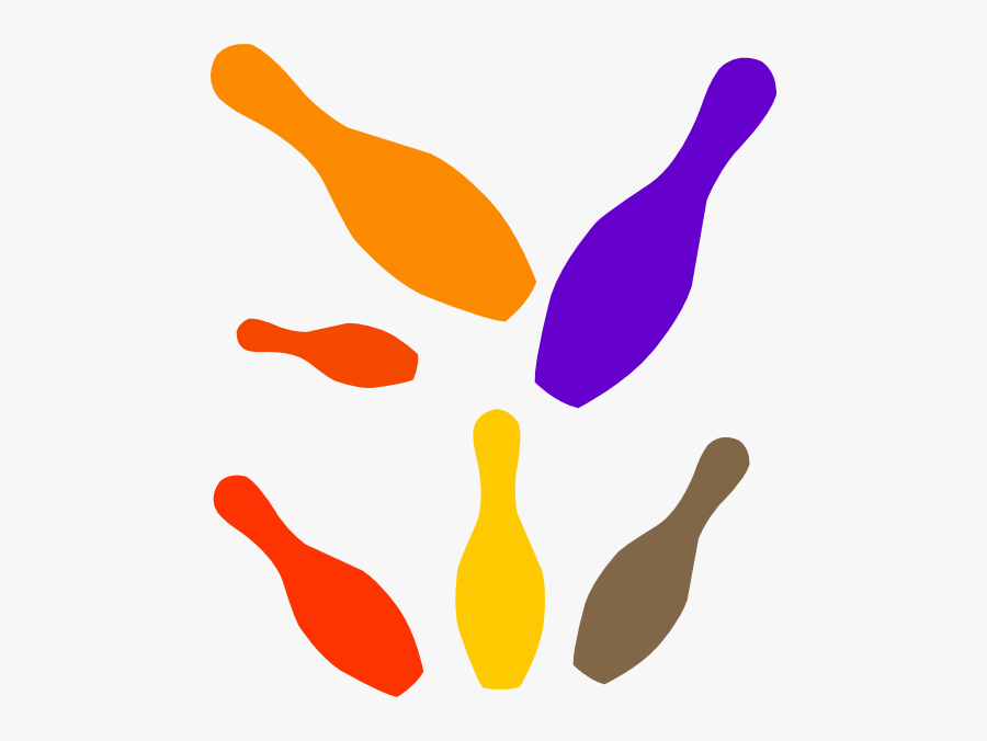 Bowling Pins Cartoon, Transparent Clipart