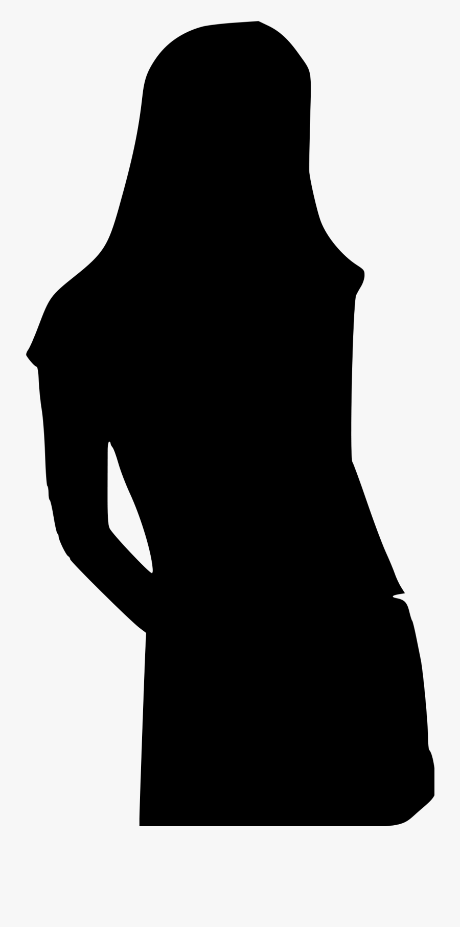 Public Domain Clip Art Image Illustration Of A Female - Shadow Girl Png, Transparent Clipart