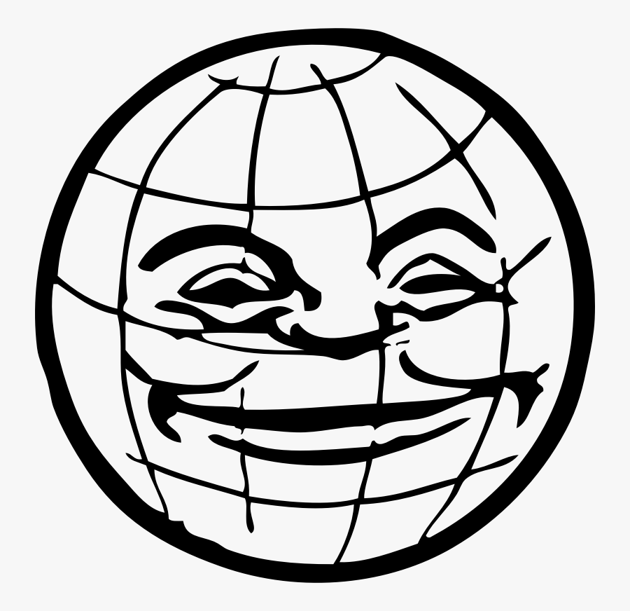 Free Vector Grinning Globe Clip Art - Advertisement On Go Green, Transparent Clipart