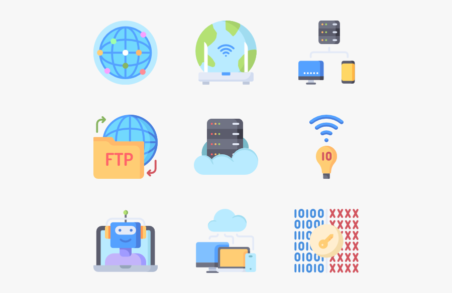 Clip Art Icons Internet Technology, Transparent Clipart