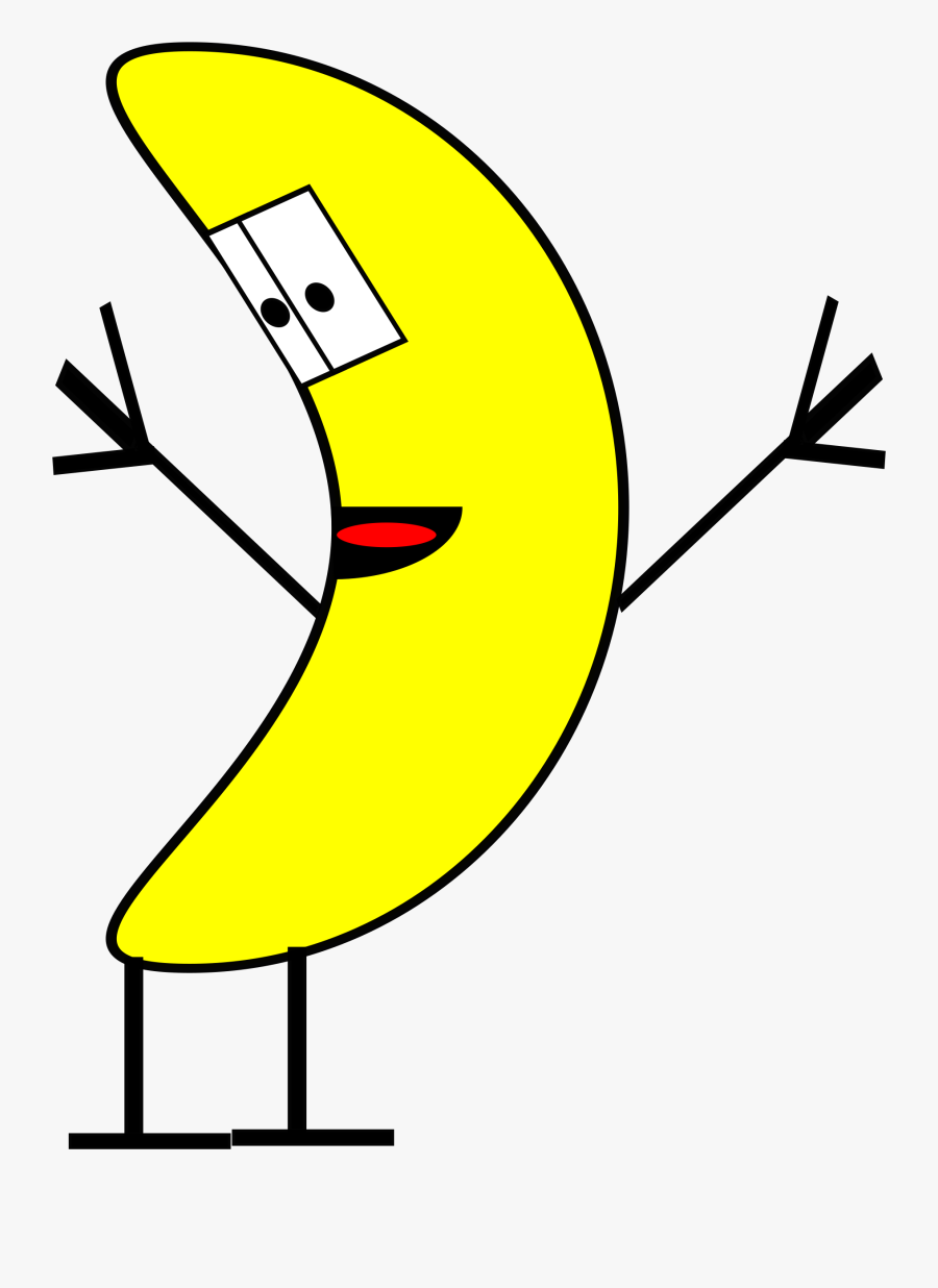 Transparent Comer Clipart - Bananas With Arms And Legs, Transparent Clipart
