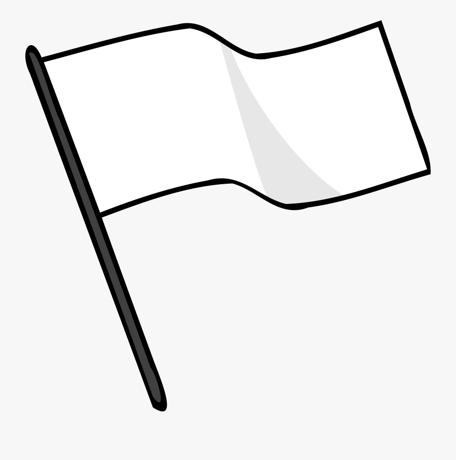 Banner Free Stock Public Domain Clip Art Image Waving - White Flag Black Background, Transparent Clipart