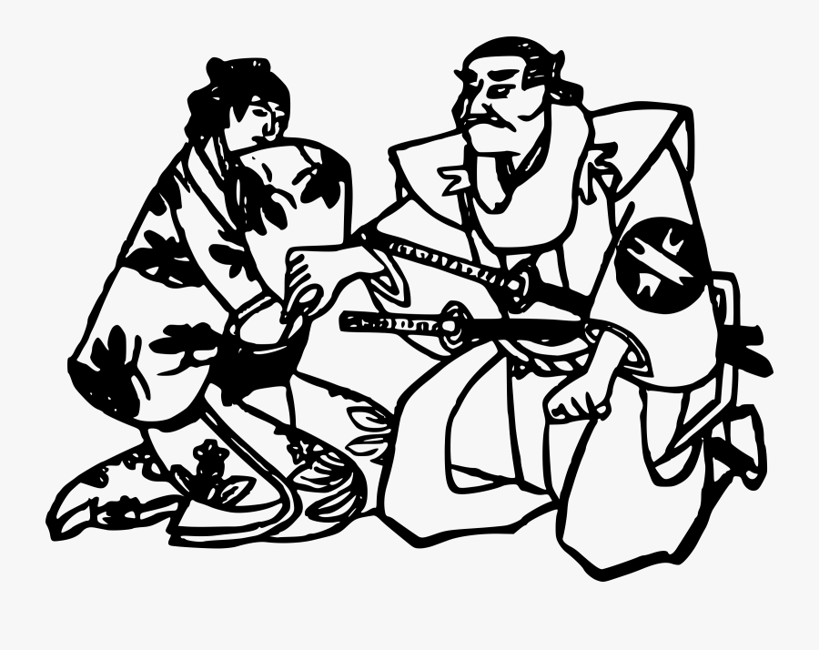 Public Domain Clip Art Image - Clip Art Samurai Black And White, Transparent Clipart