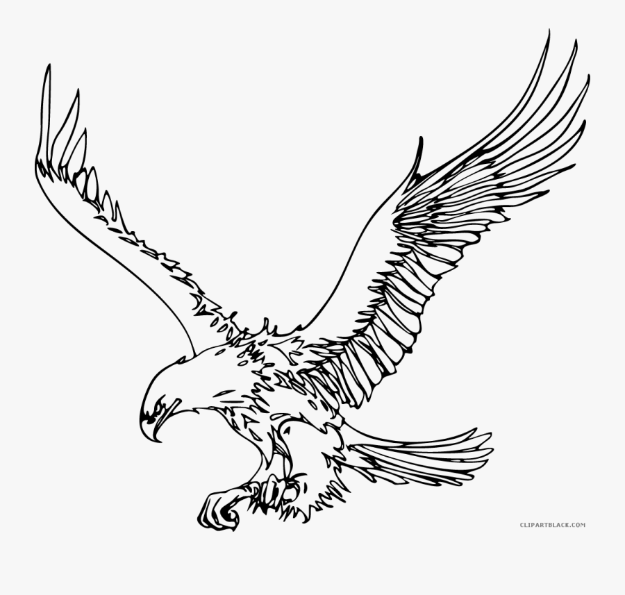 Outline Animal Free Black - Outline Images Of Eagle, Transparent Clipart