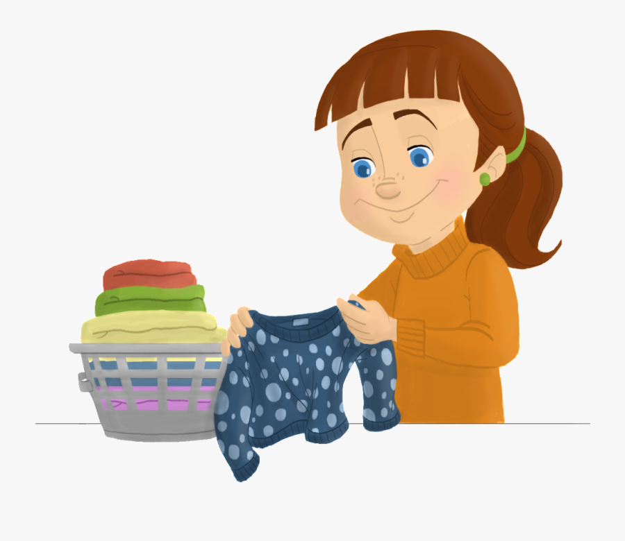 Folded Laundry Clipart - Folding Clothes Clip Art, Transparent Clipart