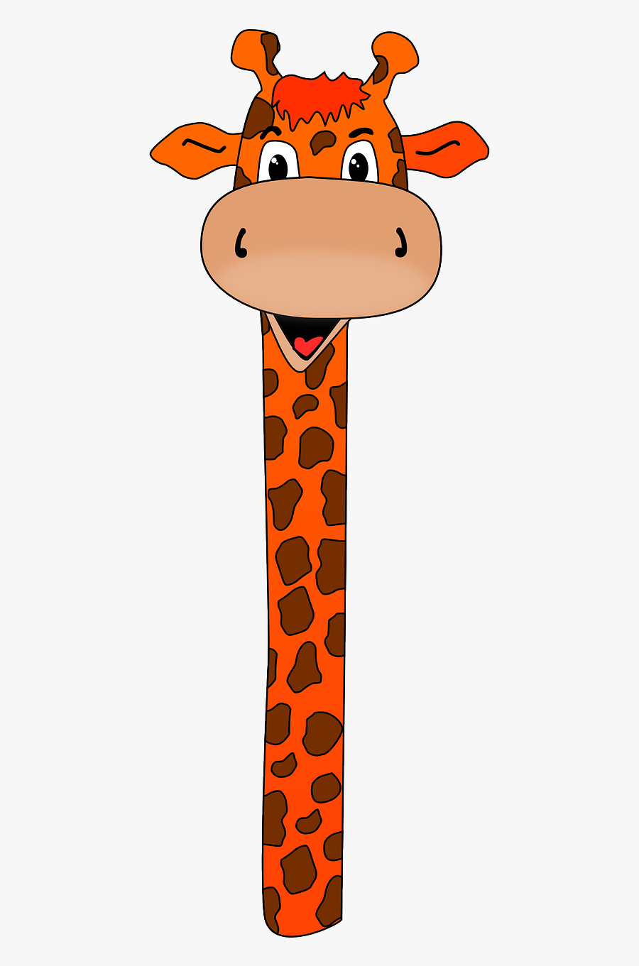 Free Vintage Giraffe Cliparts - Giraffe Neck Png Cartoon, Transparent Clipart