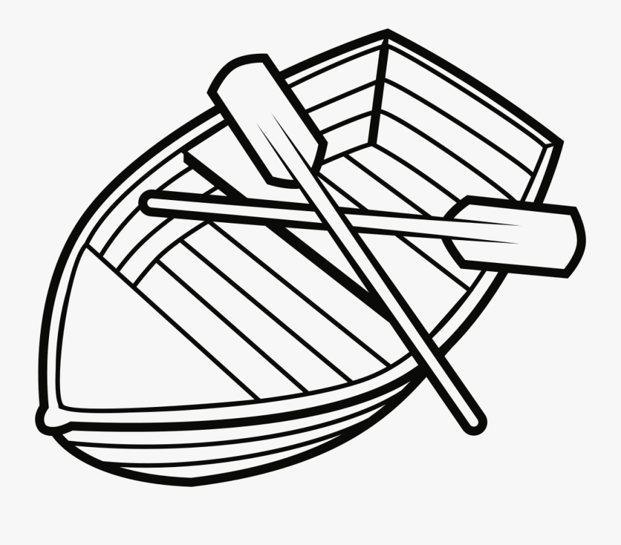 Transparent Sailboat Clipart - Boat With Oar Clipart, Transparent Clipart