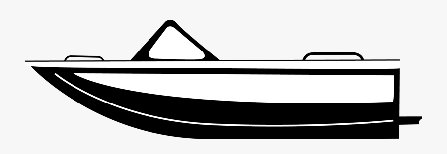 Speed Boat Black And White Clipart - Power Boat Clipart Black And White, Transparent Clipart