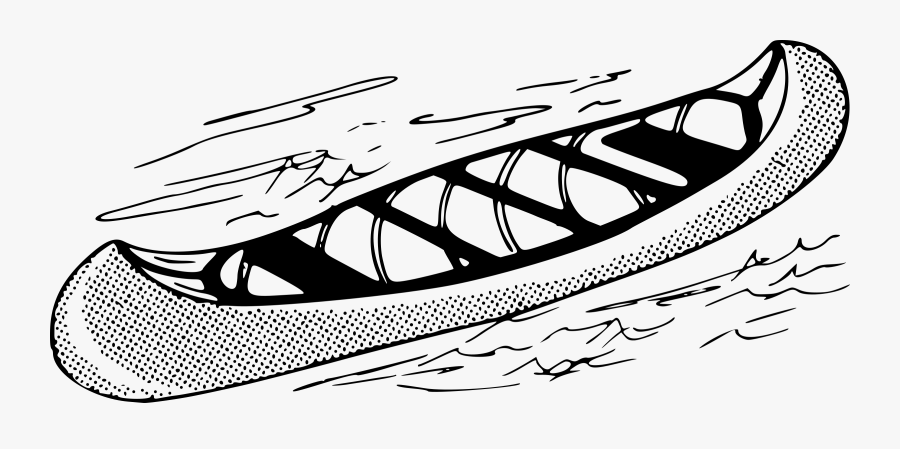 Clip Art Row Boat Clipart Black And White - Canoe Black And White, Transparent Clipart