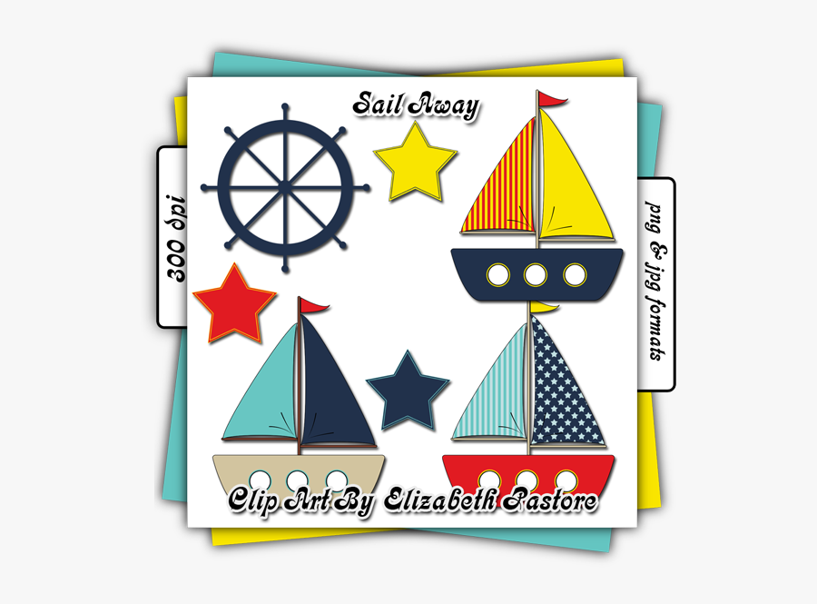 Baby Sail Boat Clip Art - Χαρτινα Σακουλακια Με Αστεράκια, Transparent Clipart