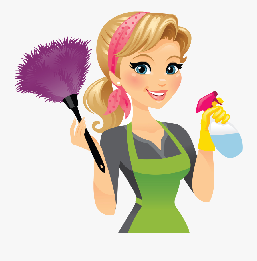 Cleaner Maid Service Cleaning Clip Art - Clip Art Cleaning Lady, Transparent Clipart
