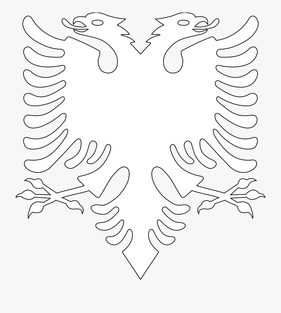 Albanian Eagle Clipart - Albania Map Transparent Background, Transparent Clipart
