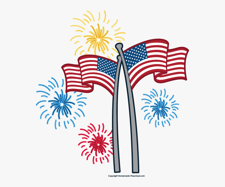 4th Of July Fourth Th Fireworks Border Free Clipart - Clip Art 4th July Fireworks, Transparent Clipart