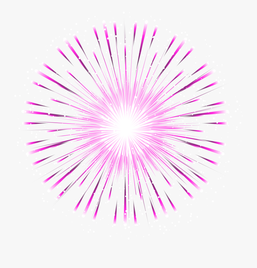 Transparent Fireworks Clip Art - Pink Fireworks Transparent Background, Transparent Clipart