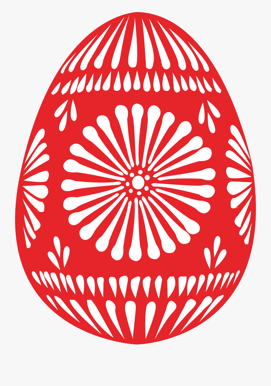 Red Easter Egg Clipart, Transparent Clipart
