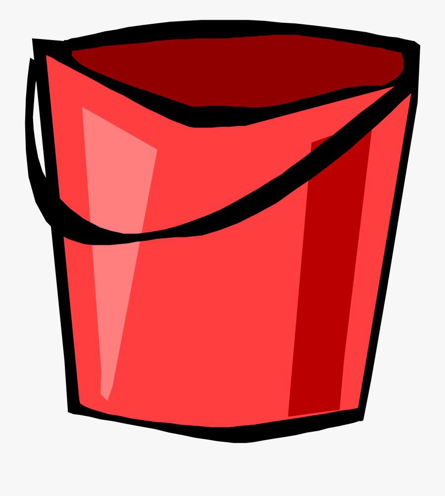 Free Red Bucket Free Painting - Red Bucket Clipart, Transparent Clipart