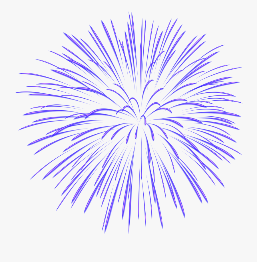 Unique Black Fireworks Silhouette - Transparent Background Blue Fireworks, Transparent Clipart