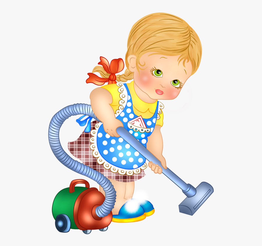 Transparent Cleaning Clipart - Cute Children Cleaning Clipart, Transparent Clipart