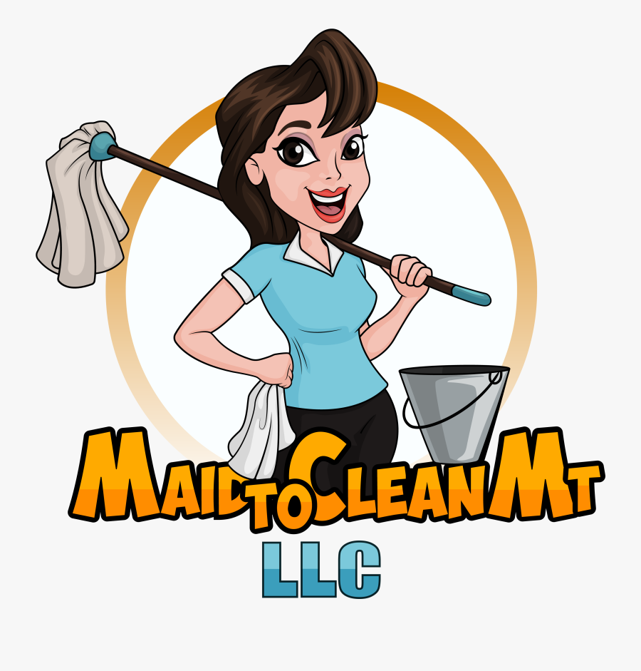Residential Commercial Cleaning Services - Cartoon Cleaning Services Logo, Transparent Clipart
