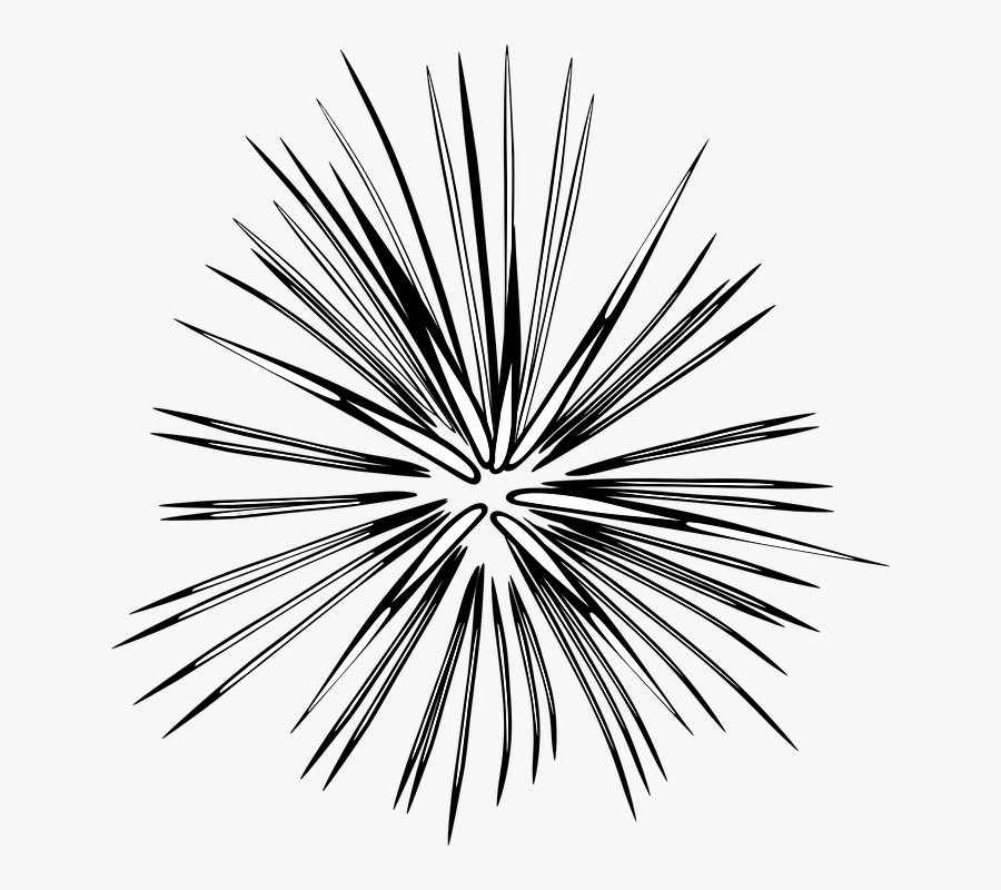 Fireworks Clip Art Black And White Clipart Free - Transparent Background Fireworks Png Black, Transparent Clipart