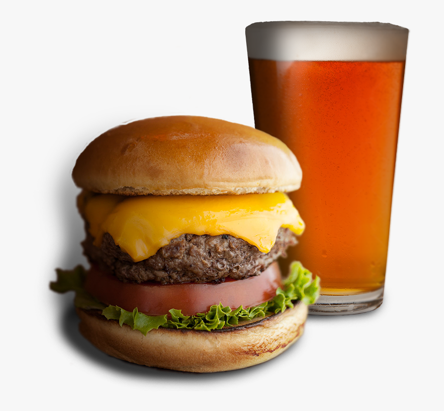 Lager Heads Burgers And - Beer And A Burger, Transparent Clipart