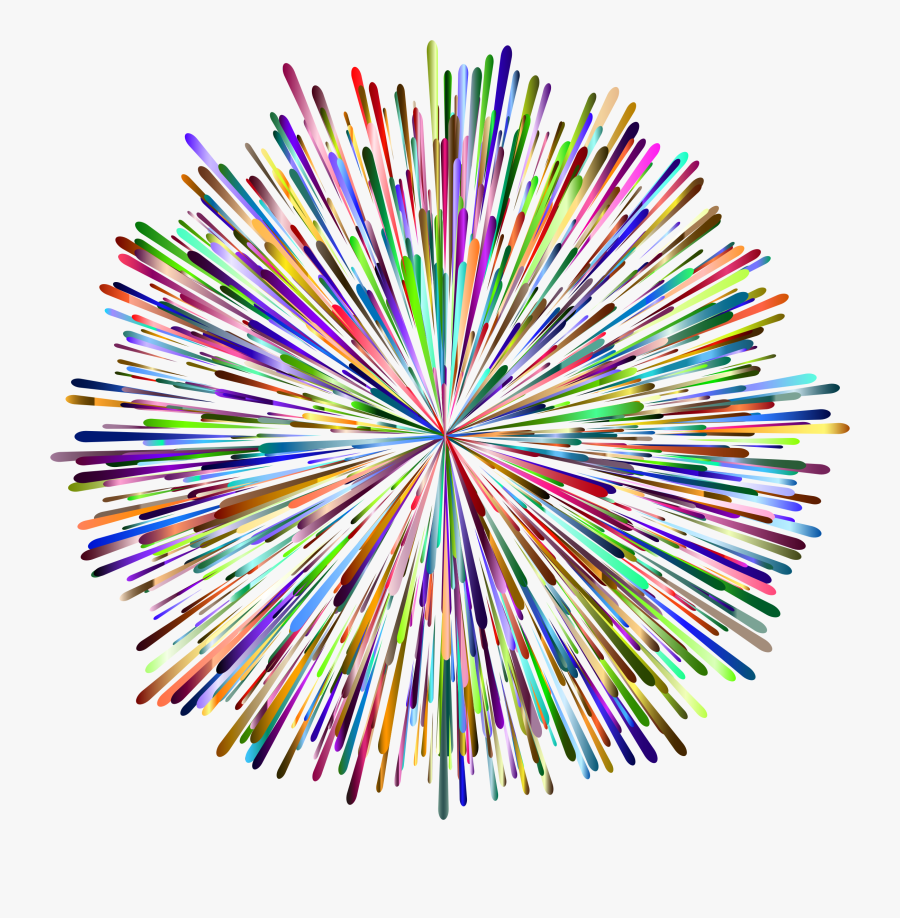 Firework Clipart Rainbow - Transparent Background Firecracker Clipart, Transparent Clipart