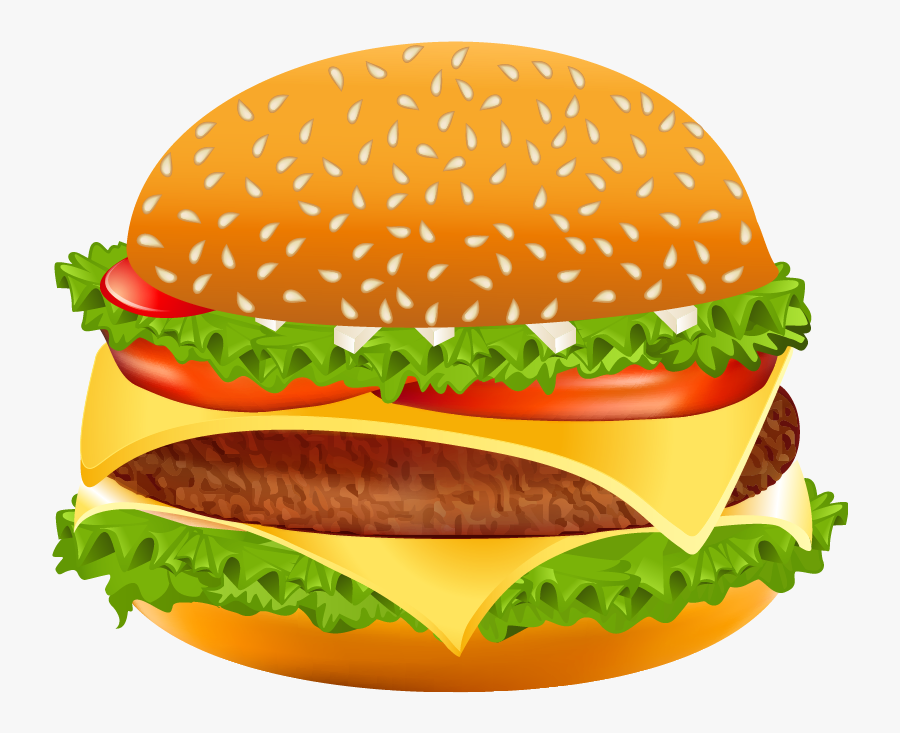 Transparent Burger Transparent Png - Transparent Background Cheeseburger Clipart, Transparent Clipart