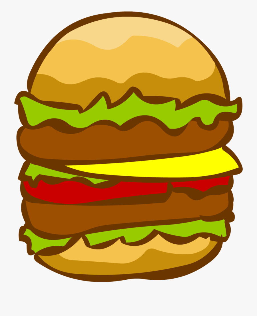 Transparent Cartoon Burger Png - Double Cheese Burger Clipart, Transparent Clipart