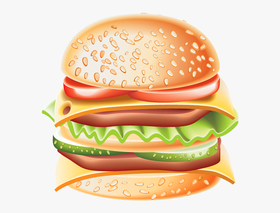 Big Hamburger Png Clipart - Clip Art Hamburger Png, Transparent Clipart