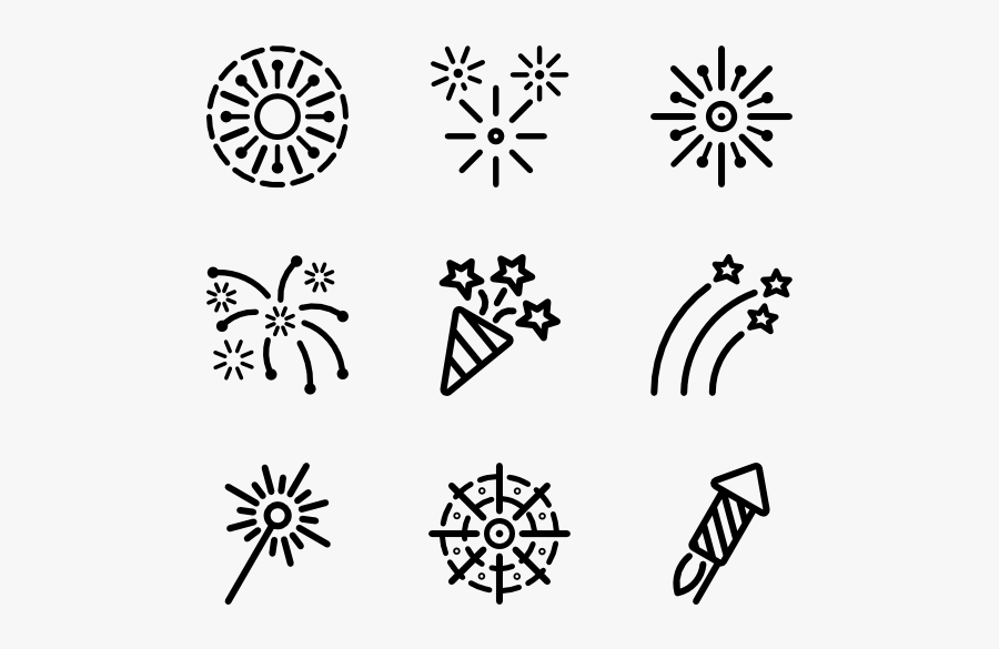 Fireworks - Illustration, Transparent Clipart